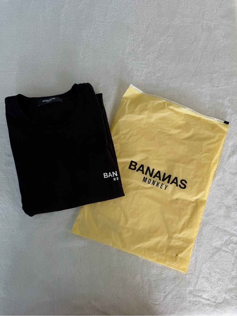 Men's Black Bananas Monkey Crew Neck T-Shirt